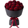 Букет из 15 бордовых георгин «Багровый пик»